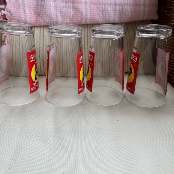 Set of 4 Vintage Coca-Cola Drinking Glasses Anniversary 1930-1949 Limited Rare - Picture 5 of 5